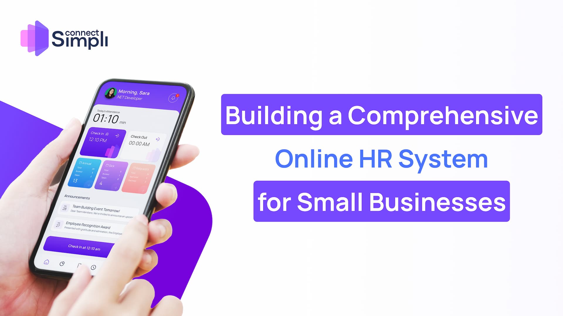 HR software interface on Mobile
